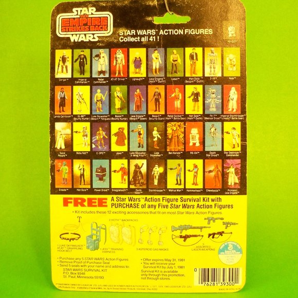 Star Wars The Empire Strikes Back (Bossk) Original Vintage, Packaging Card Back - Picture 9 of 12